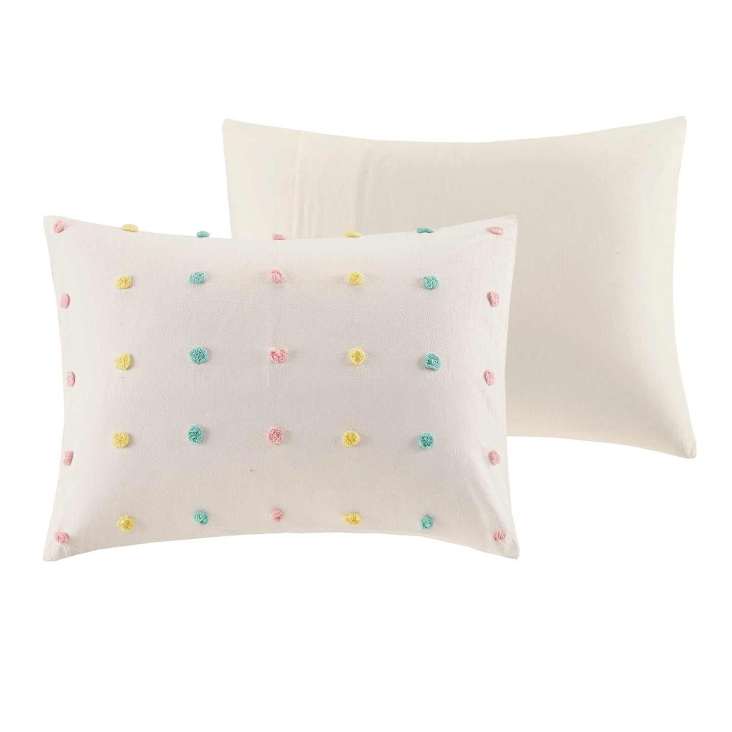 Intelligent Design Kids Ensley Cotton Jacquard Pom Pom Duvet Cover Set