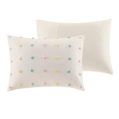 Intelligent Design Kids Ensley Cotton Jacquard Pom Pom Duvet Cover Set