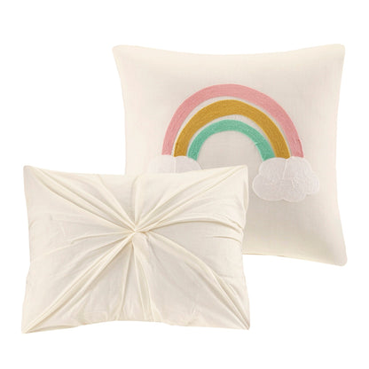 Intelligent Design Kids Ensley Cotton Jacquard Pom Pom Duvet Cover Set