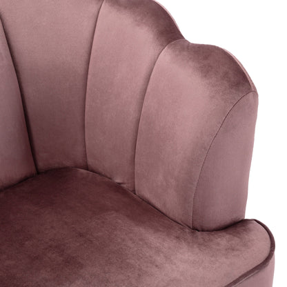 Velvet Channel Stitched 3-seater Sofa with Metal Legs