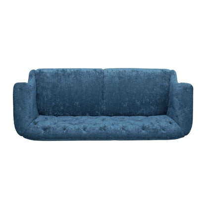 Velvet Loveseat Flared Arms Tufted Sofa with Deep Seat