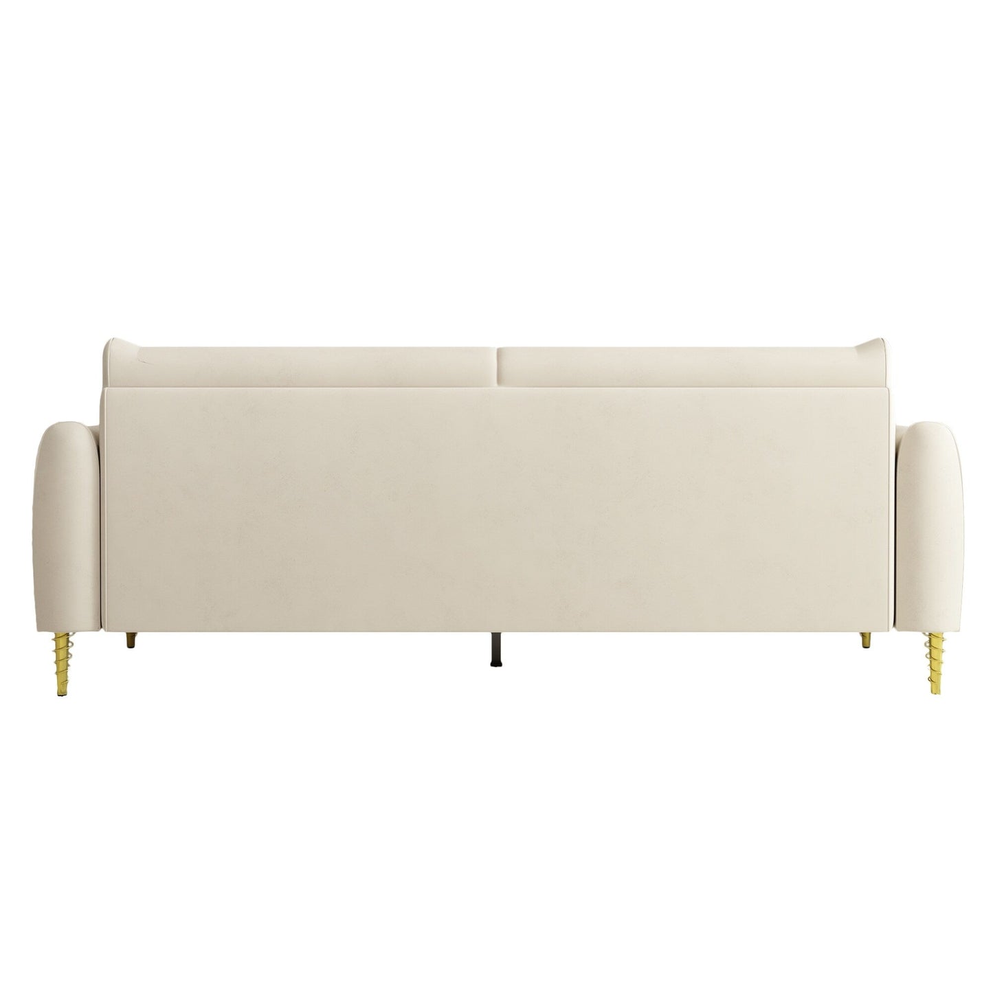 Velvet Loveseat Sofa with Gold Legs