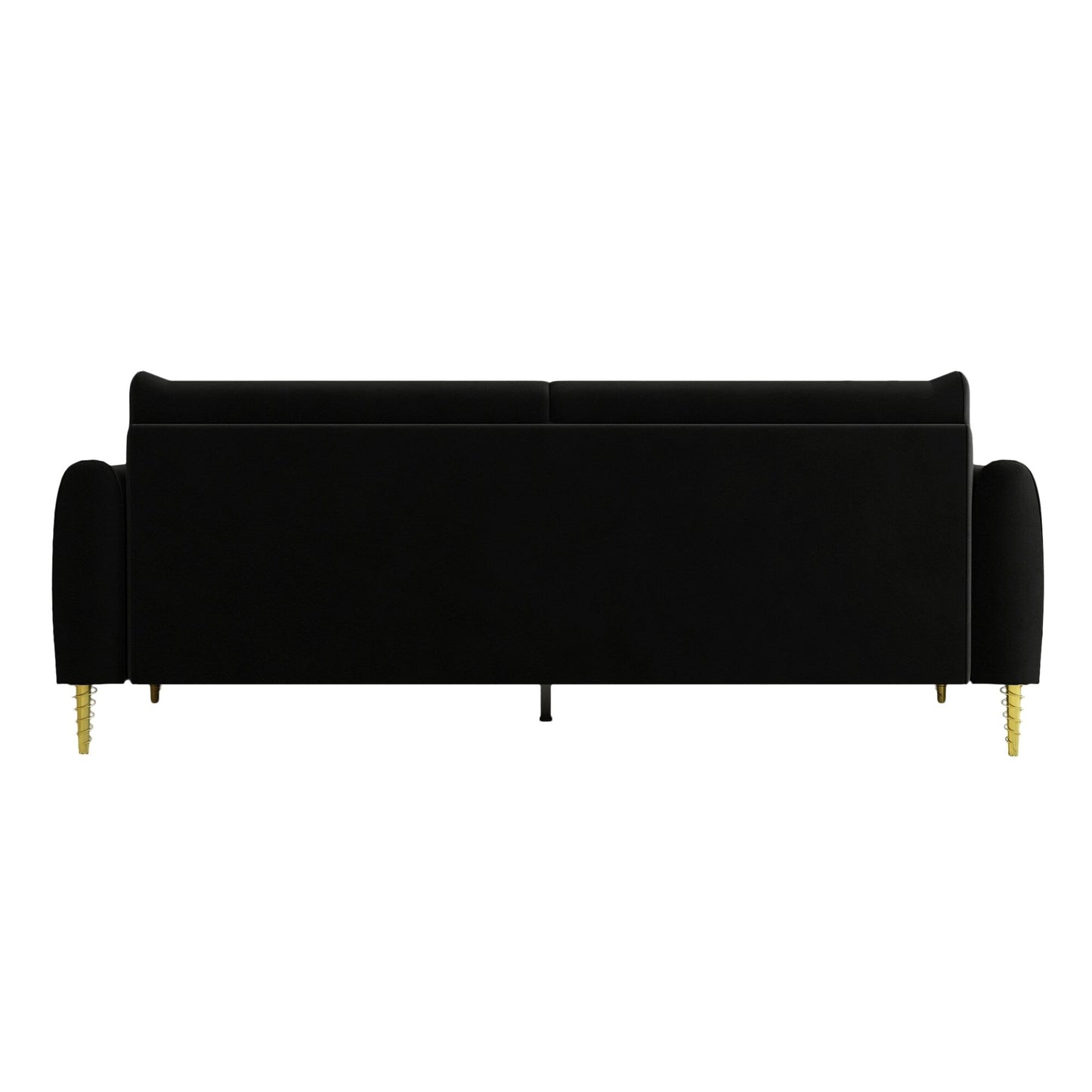 Velvet Loveseat Sofa with Gold Legs
