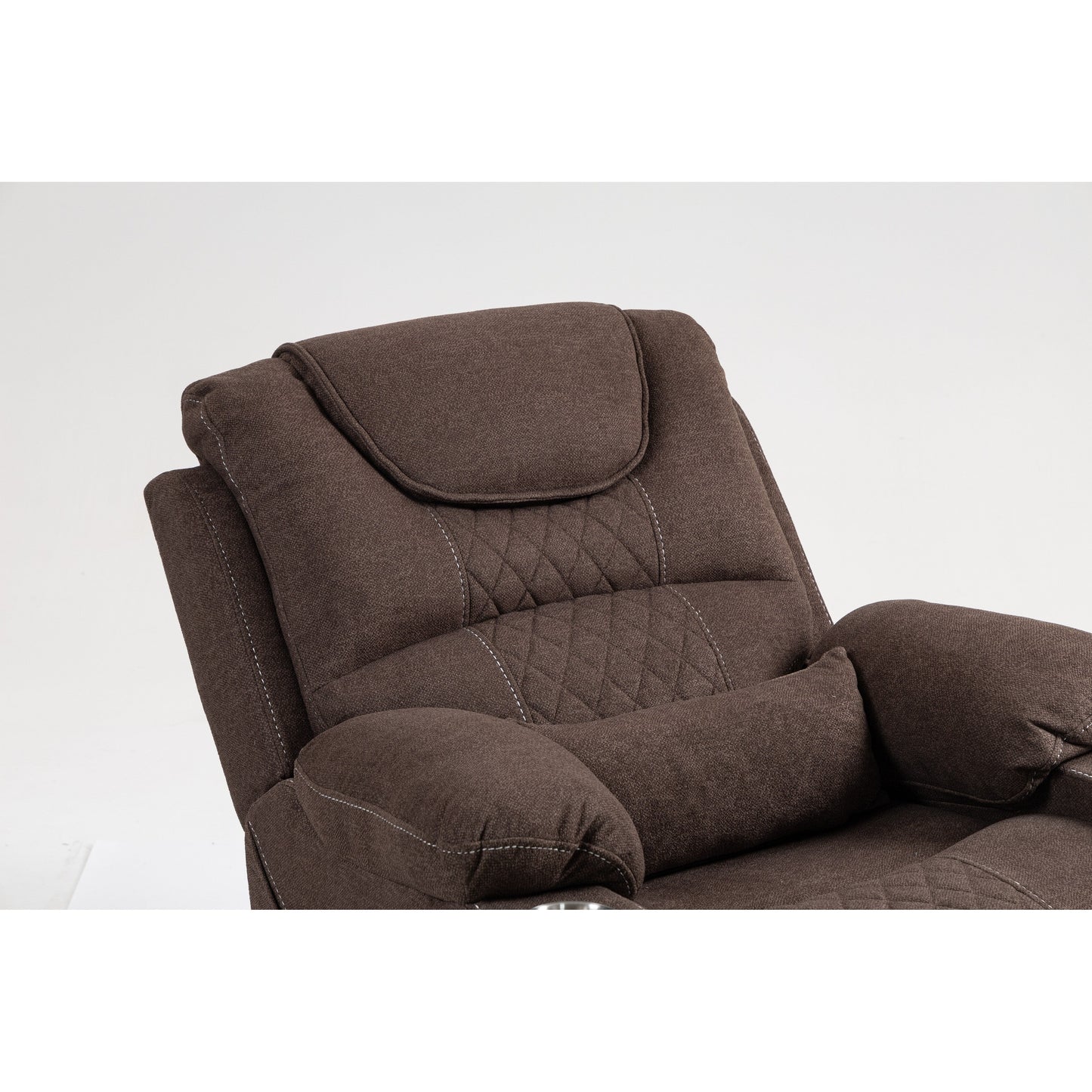 Velvet Oversized Power Lift Recliner Chair with Dual OKIN Motors, 180° Flat Lay, Cup Holders, and 400 lbs Capacity