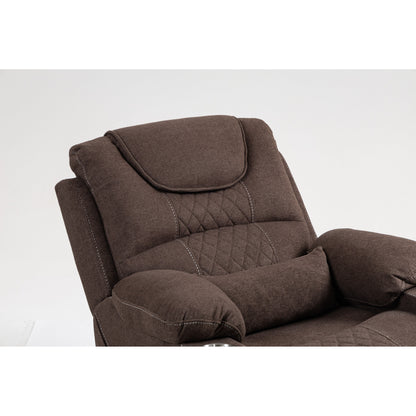 Velvet Oversized Power Lift Recliner Chair with Dual OKIN Motors, 180° Flat Lay, Cup Holders, and 400 lbs Capacity