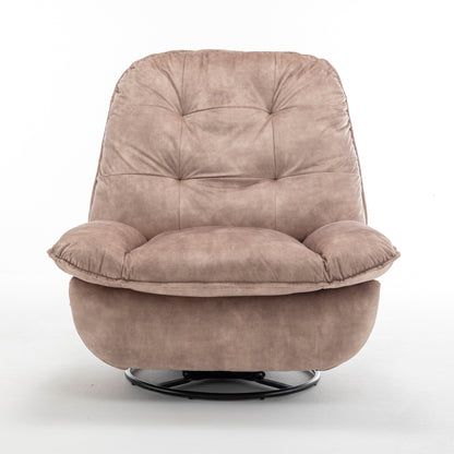 Velvet Oversized Recliner Chair with Swivel, Rocker & Phone Holder