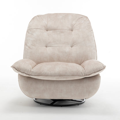 Velvet Oversized Recliner Chair with Swivel, Rocker & Phone Holder