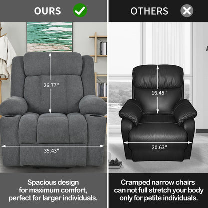 Velvet Power Lift Recliner with Footrest & Pocket