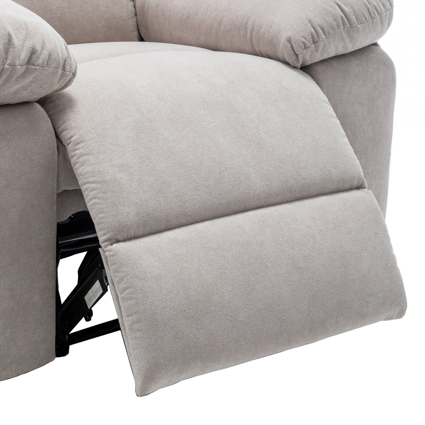 Velvet Power Recliner Chair with Massage and Heating System
