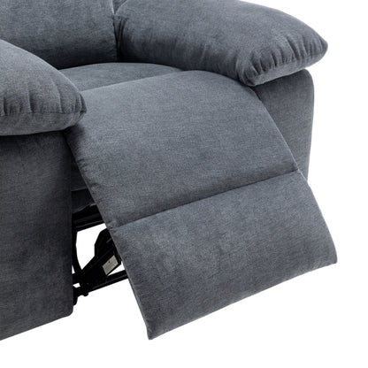 Velvet Power Recliner Chair with Massage and Heating System