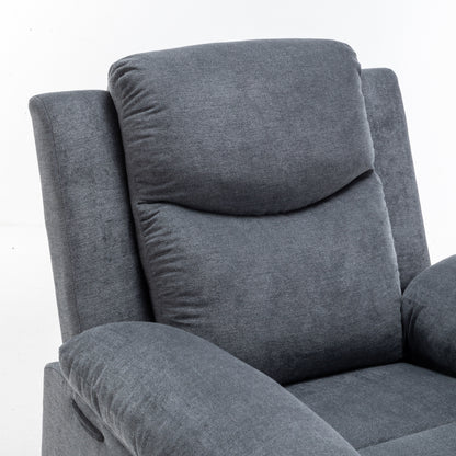 Velvet Power Recliner Chair with Massage and Heating System