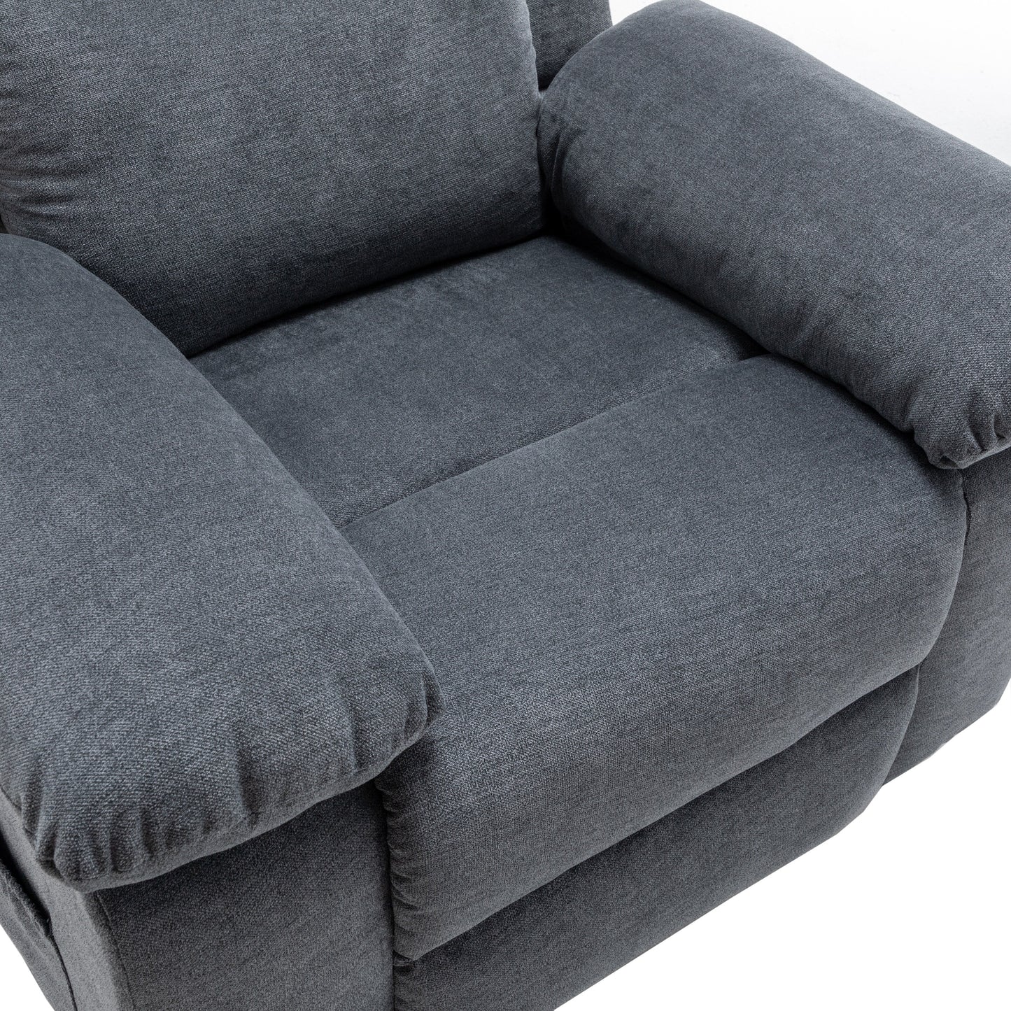 Velvet Power Recliner Chair with Massage and Heating System