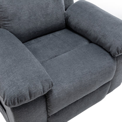 Velvet Power Recliner Chair with Massage and Heating System