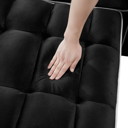 Velvet Single Convertible Sofa Bed with USB Charging Port
