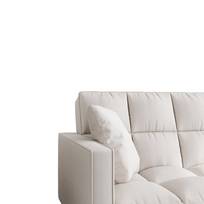 Velvet Sofa Couch Bed with Armrests and 2 Pillows