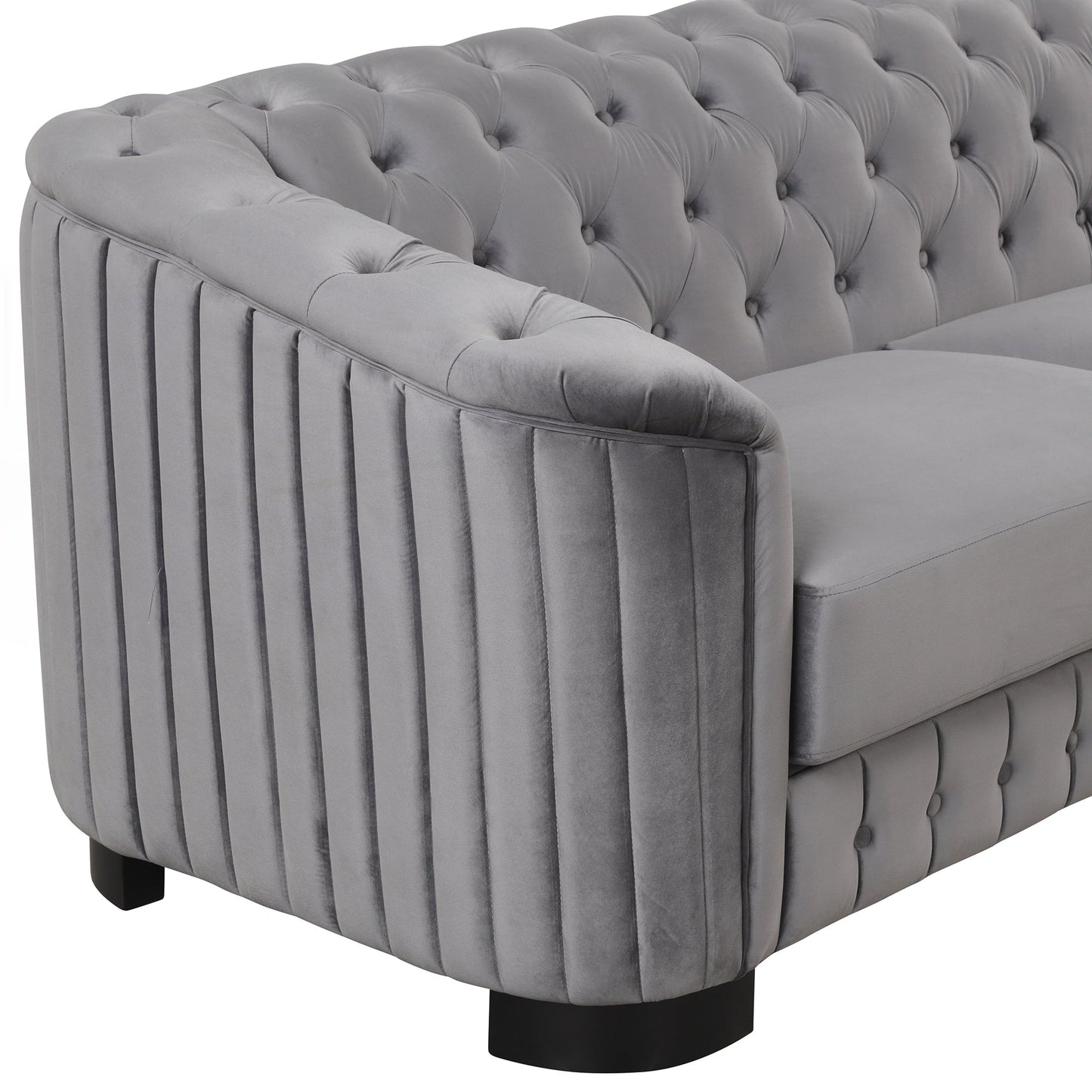 Velvet Upholstered Loveseat Sofa
