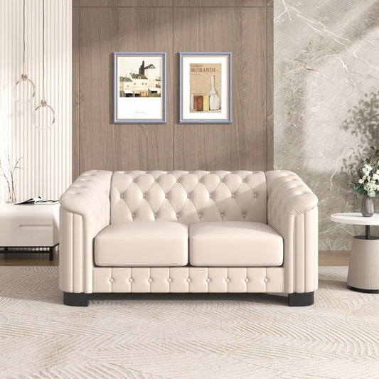 Velvet Upholstered Loveseat Sofa