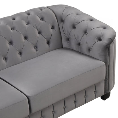 Velvet Upholstered Loveseat Sofa