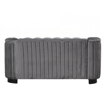 Velvet Upholstered Loveseat Sofa