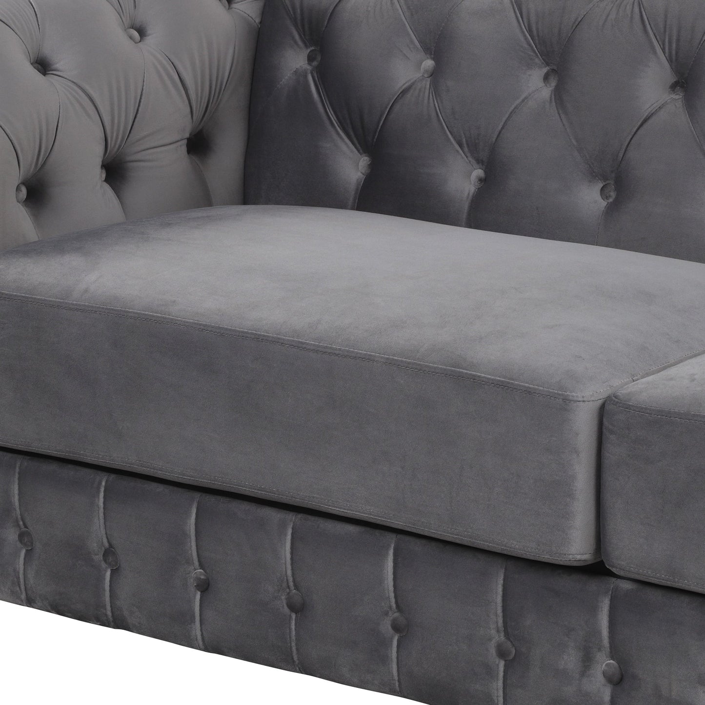 Velvet Upholstered Loveseat Sofa