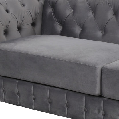 Velvet Upholstered Loveseat Sofa