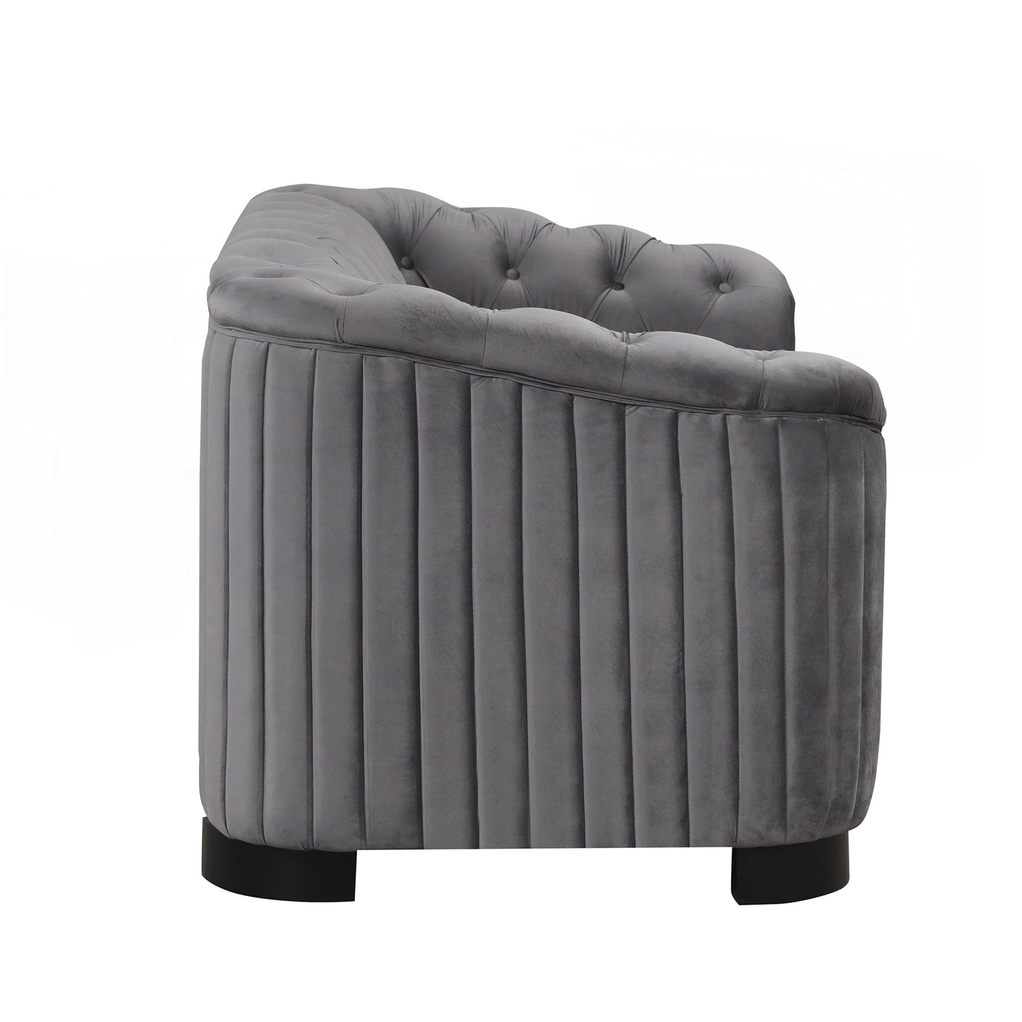 Velvet Upholstered Loveseat Sofa