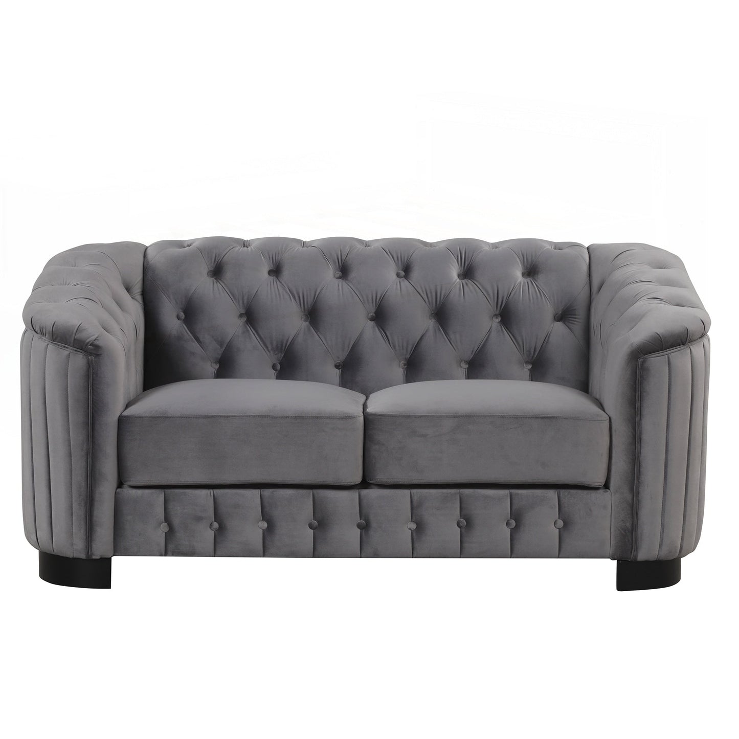 Velvet Upholstered Loveseat Sofa