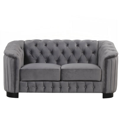 Velvet Upholstered Loveseat Sofa