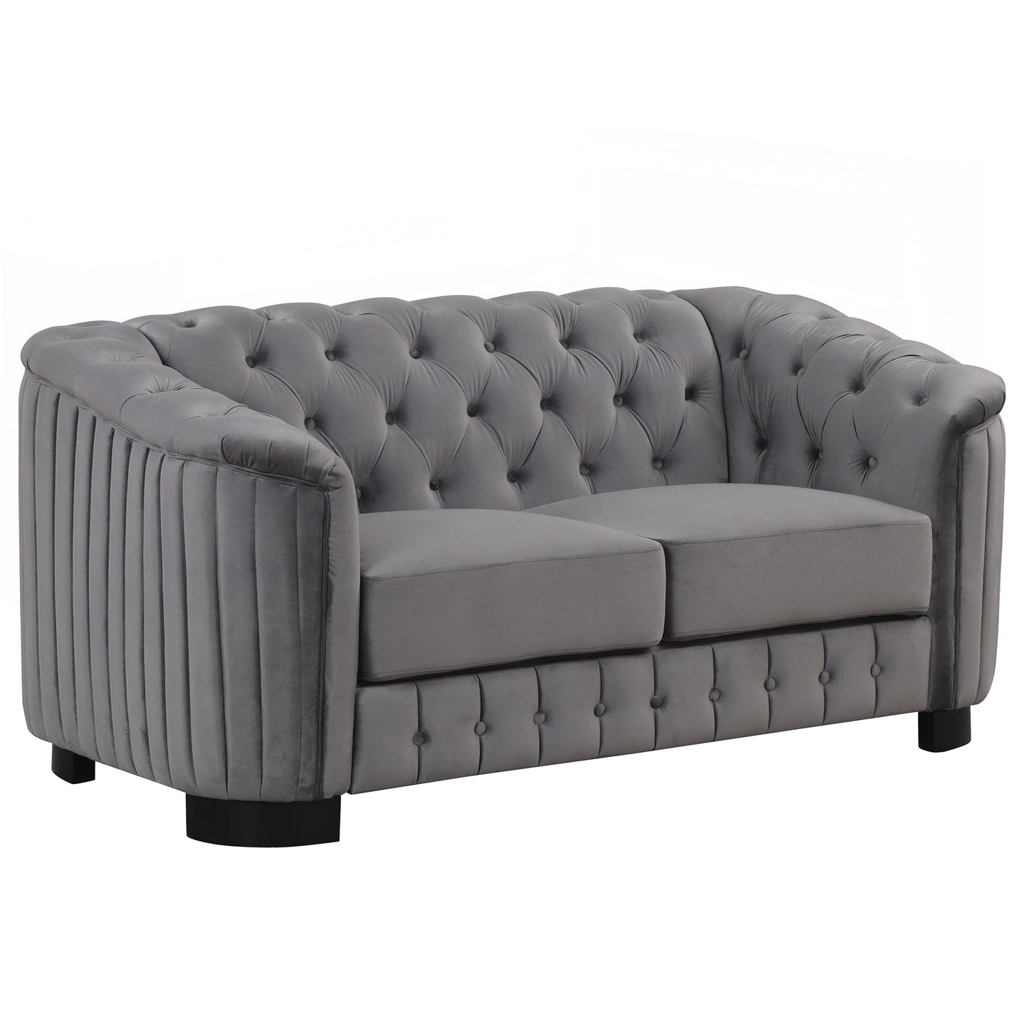 Velvet Upholstered Loveseat Sofa