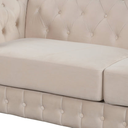 Velvet Upholstered Loveseat Sofa