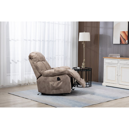 Velvet Upholstered Power Lift Recliner for Elderly with Remote Control and Side Storage Pockets