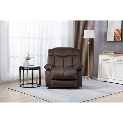Velvet Upholstered Power Lift Recliner for Elderly with Remote Control and Side Storage Pockets