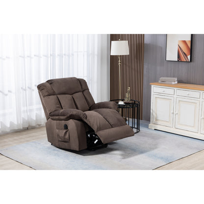 Velvet Upholstered Power Lift Recliner for Elderly with Remote Control and Side Storage Pockets