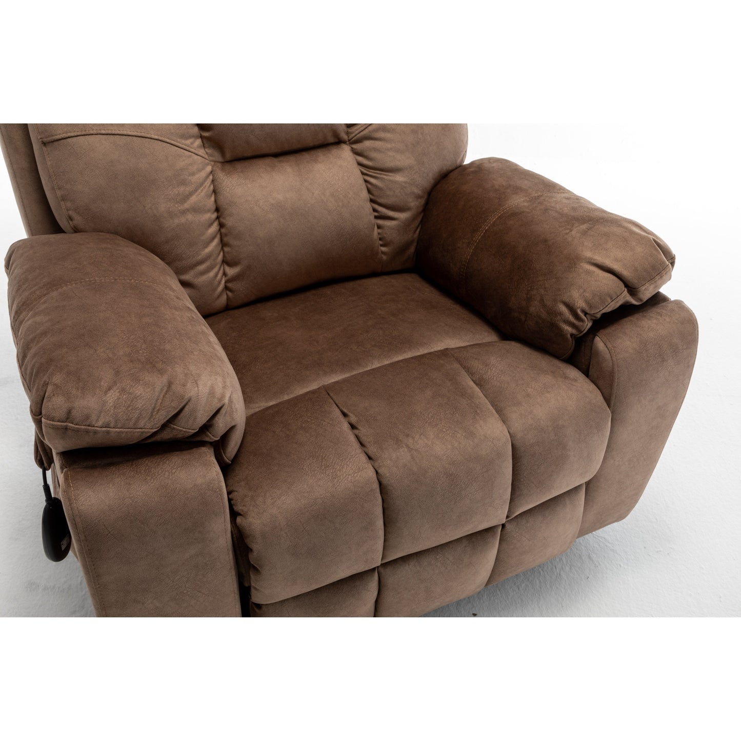 Velvet Wide Power Lift Recliner Chair with Heat, Massage, and Silent OKIN Motor