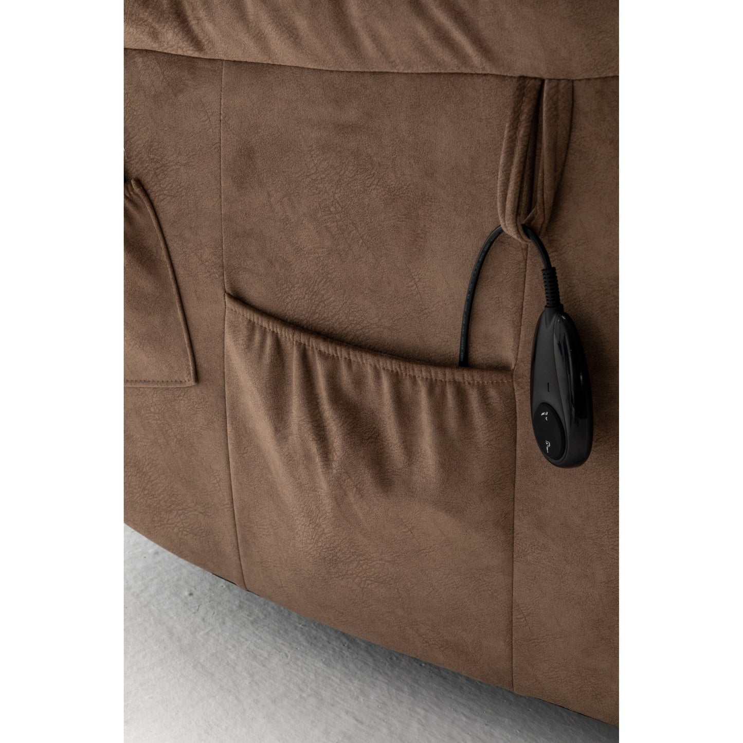 Velvet Wide Power Lift Recliner Chair with Heat, Massage, and Silent OKIN Motor