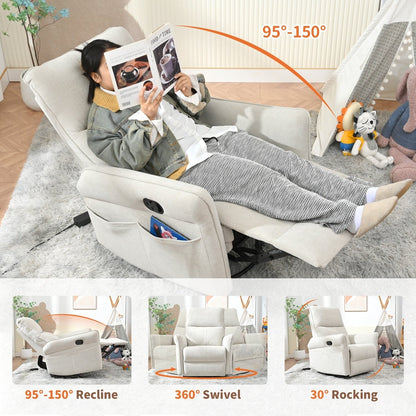 Versatile Swivel Rocker Recliner Chair for Various Settings