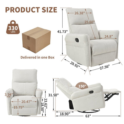 Versatile Swivel Rocker Recliner Chair for Various Settings