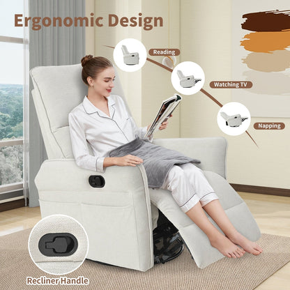 Versatile Swivel Rocker Recliner Chair for Various Settings