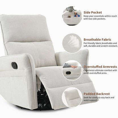 Versatile Swivel Rocker Recliner Chair for Various Settings