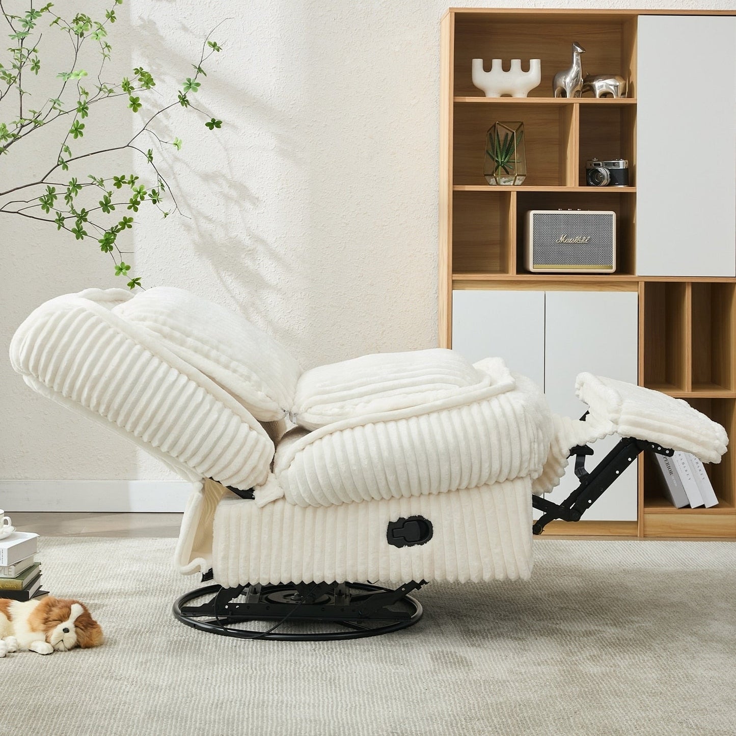 Versatile Corduroy Recliner Sofa for Relaxation and Comfort
