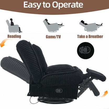 Versatile Corduroy Recliner Sofa for Relaxation and Comfort
