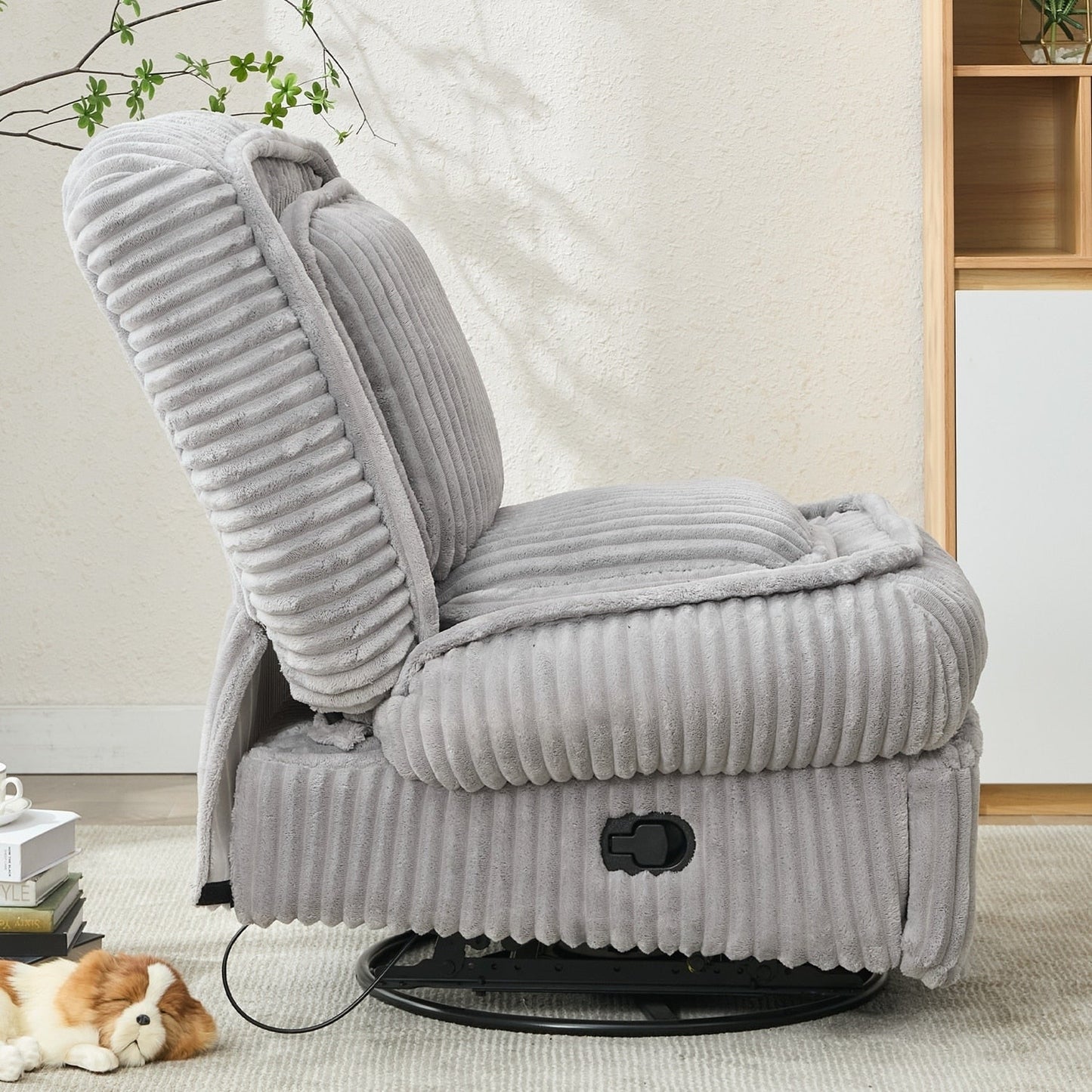 Versatile Corduroy Recliner Sofa for Relaxation and Comfort
