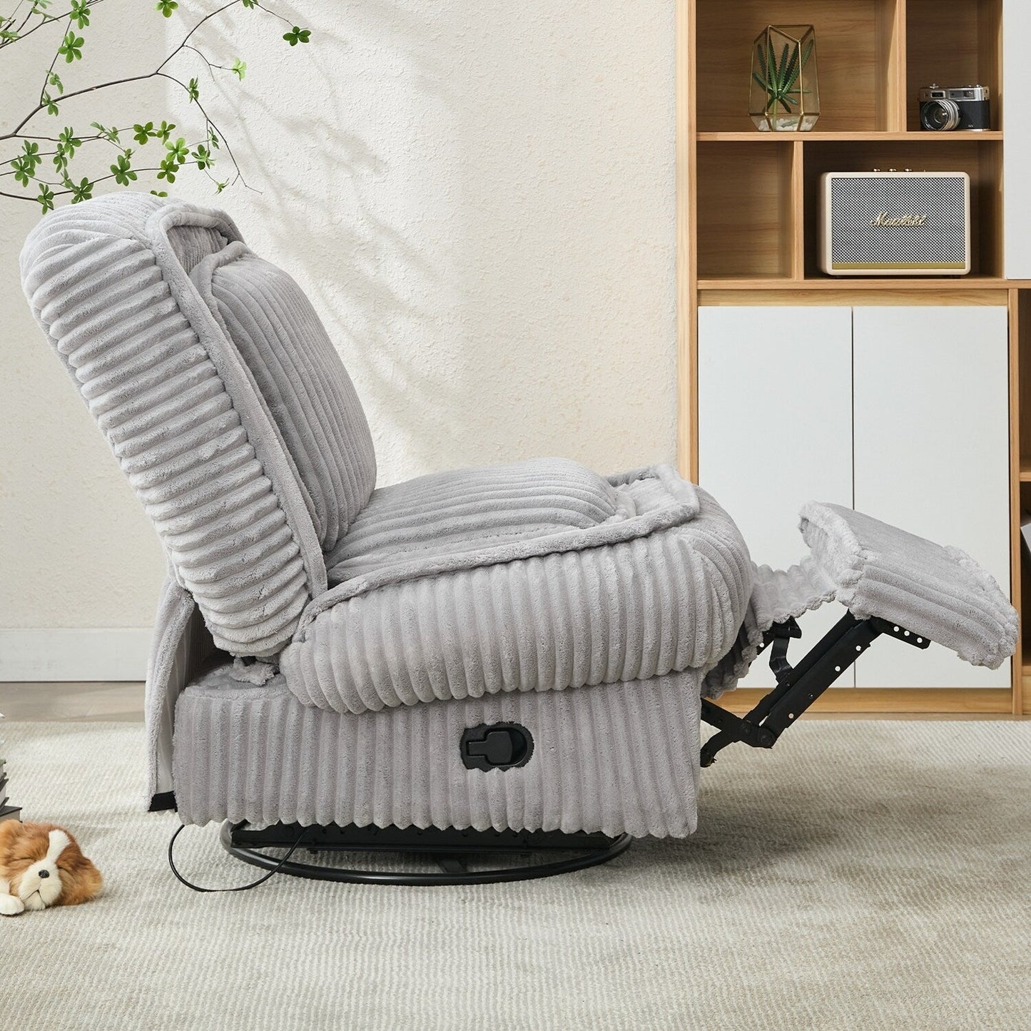 Versatile Corduroy Recliner Sofa for Relaxation and Comfort