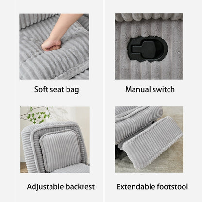 Versatile Corduroy Recliner Sofa for Relaxation and Comfort