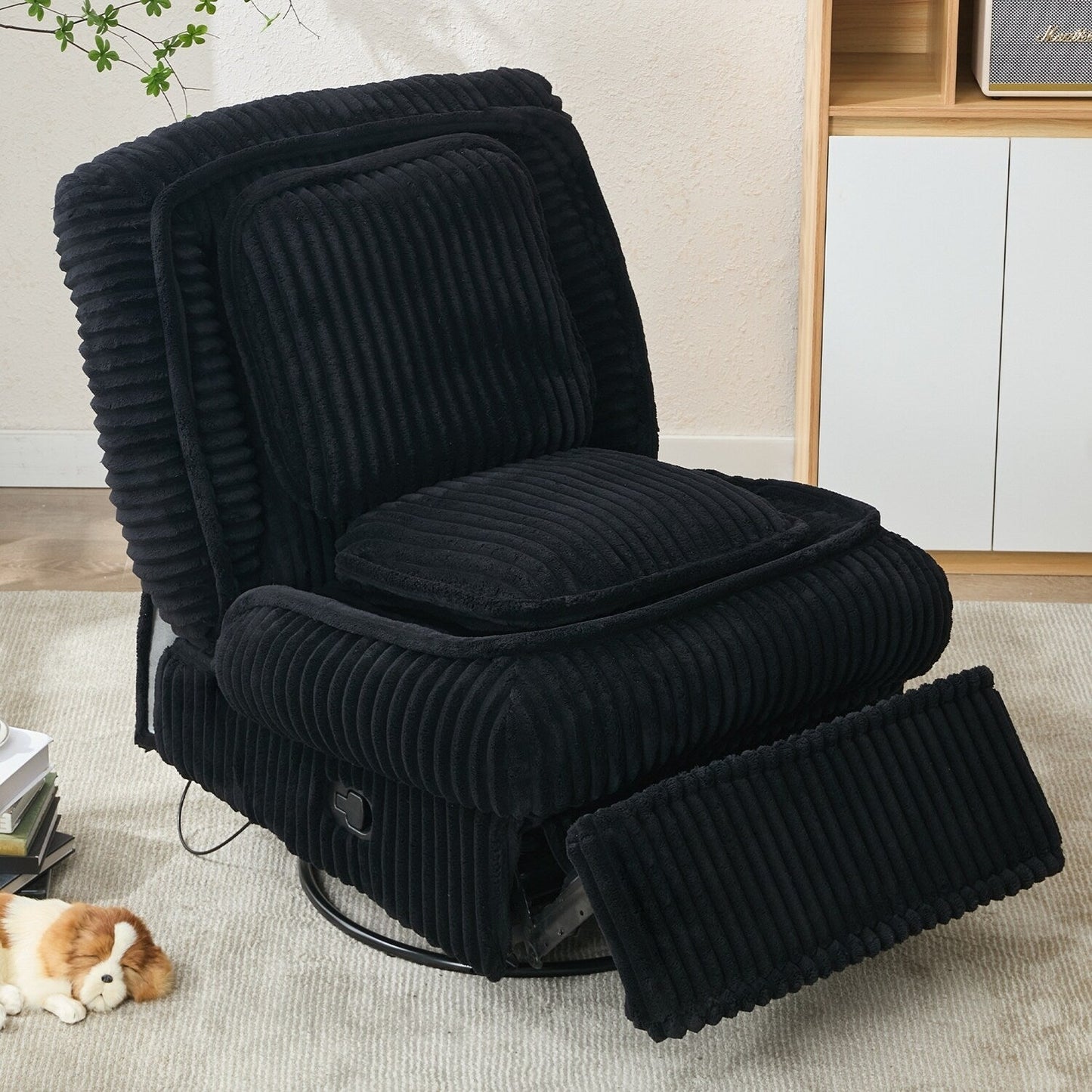 Versatile Corduroy Recliner Sofa for Relaxation and Comfort