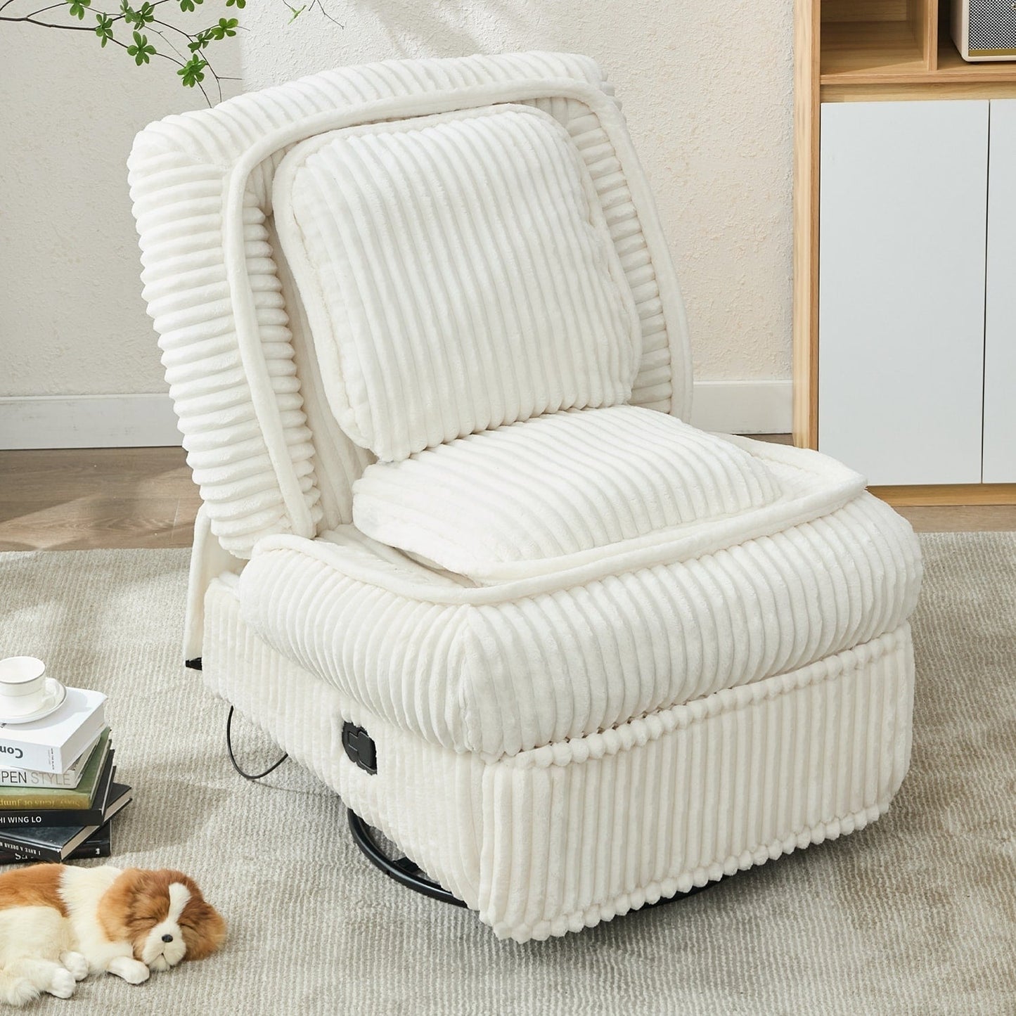 Versatile Corduroy Recliner Sofa for Relaxation and Comfort