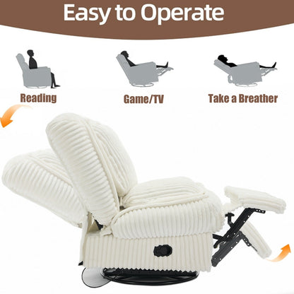 Versatile Corduroy Recliner Sofa for Relaxation and Comfort