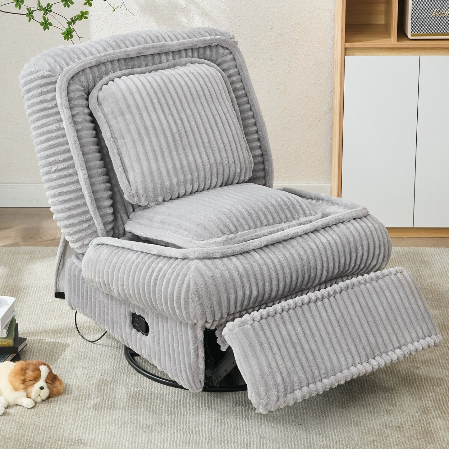 Versatile Corduroy Recliner Sofa for Relaxation and Comfort