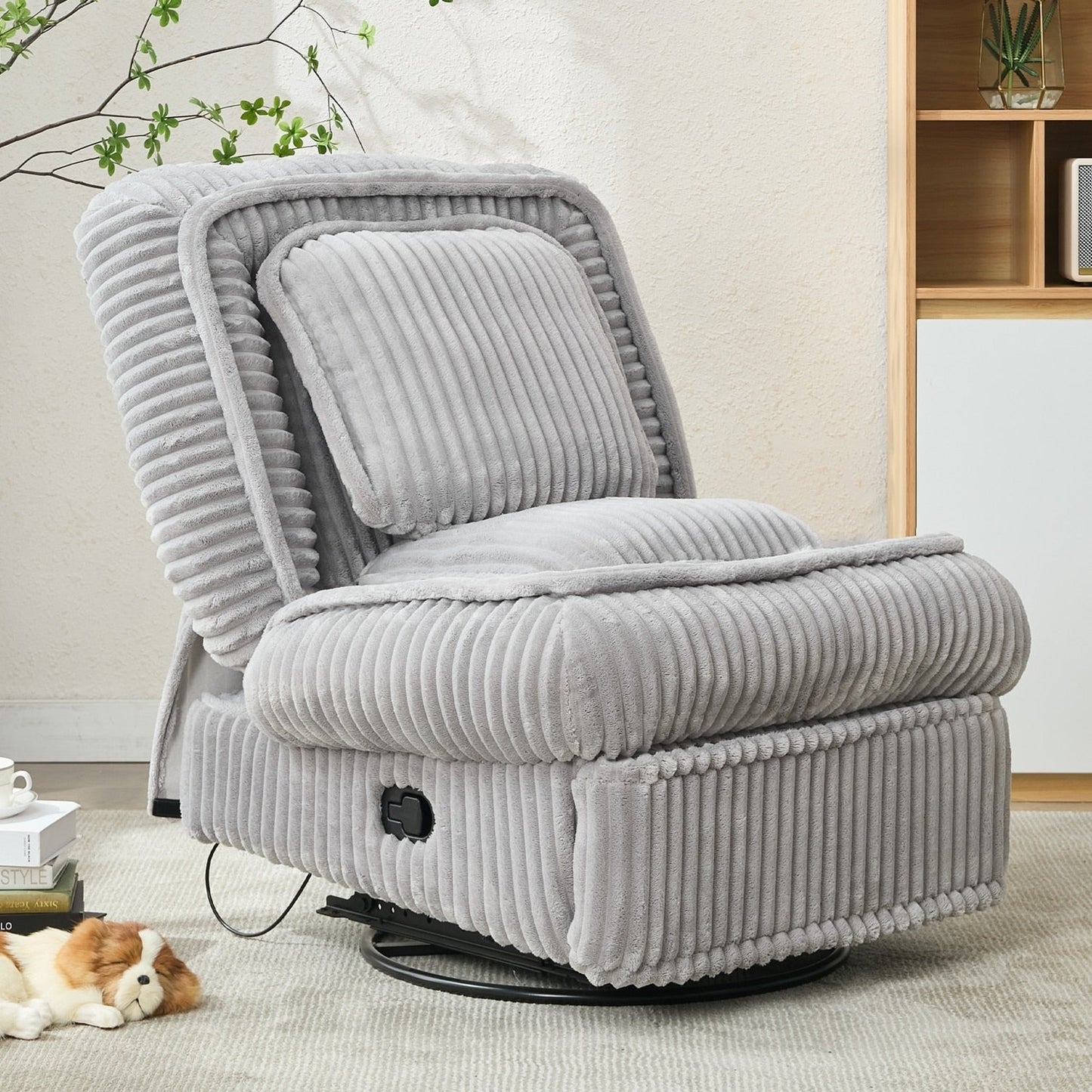 Versatile Corduroy Recliner Sofa for Relaxation and Comfort