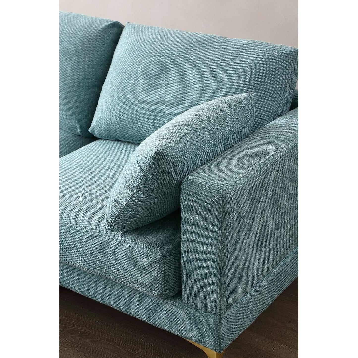 Versatile L Shape Couch with Ottoman - Soft Polyester Fabric for Ultimate Comfort